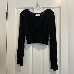 Black UO long sleeve crossover top
